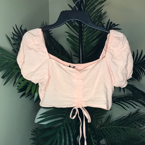Drawstring Crop Top - Picture 2 of 3